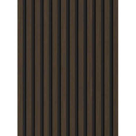 Mexen Lam-F vzorka stenových akustických lamiel 275 x 30 cm, plsť 8 mm, technická dyha, pálený orech - S105-024-S