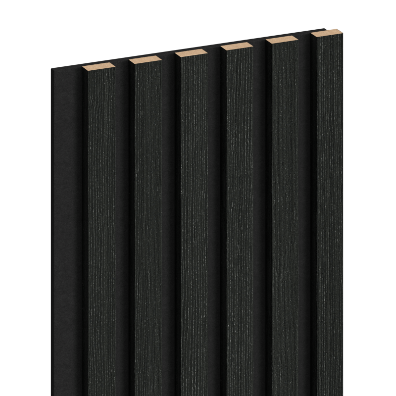 Mexen Lam-F vzorka akustických stenových lamiel 275 x 30 cm, plsť 8 mm, technická dyha, Dub Čierny Striebristý - S105-025-S