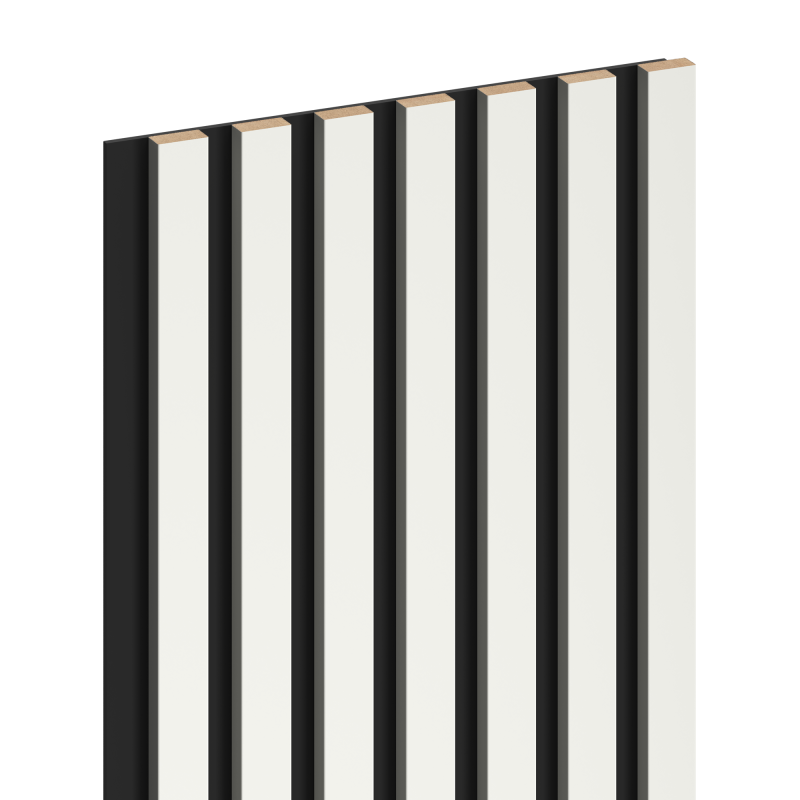 Mexen Lam-B vzorka nástenných lamiel 275 x 31,5 cm, doska HDF 4 mm, Biela Mat - S100-051-S