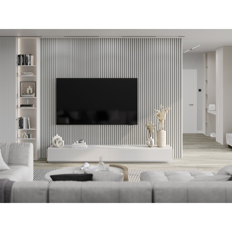 Mexen Lam-B vzorka nástenných lamiel 275 x 31,5 cm, doska HDF 4 mm, Biela Mat - S100-051-S