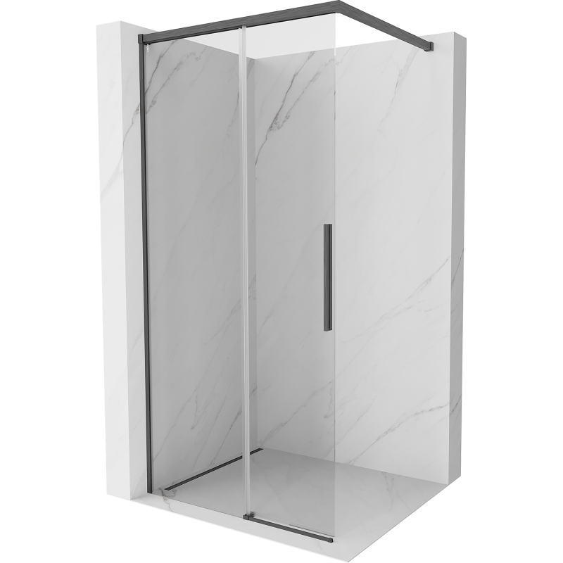 Mexen Rox Sprchová stena Walk-in 100 x 200 cm, transparentná 8 mm, brúsená gun gray - 8C2-100-003-66-00