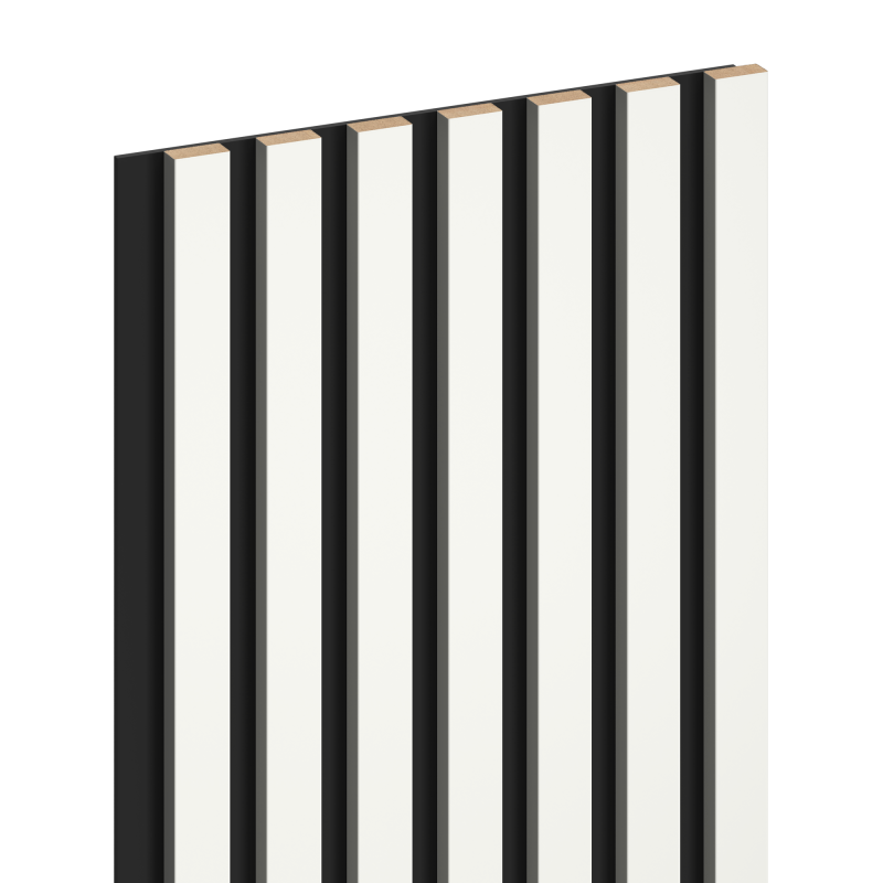 Mexen Lam-B vzorka stenových líšt 275 x 31,5 cm, HDF doska 4 mm, Biely Lesk - S100-054-S