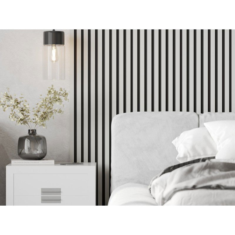 Mexen Lam-B vzorka stenových lamiel, HDF doska 4 mm, Biela Lesk - S100-054-S