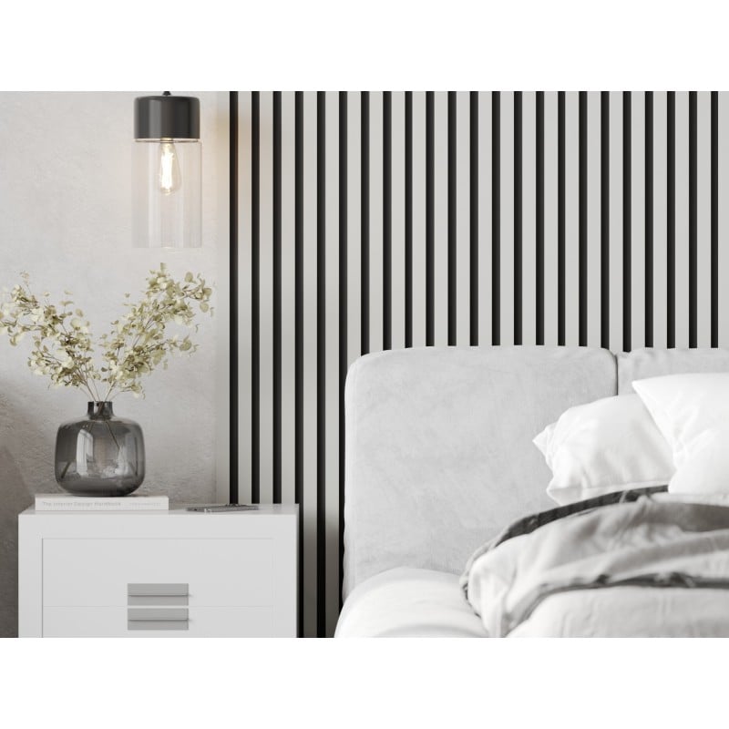 Mexen Lam-B vzorka stenových líšt 275 x 31,5 cm, HDF doska 4 mm, Biely Lesk - S100-054-S