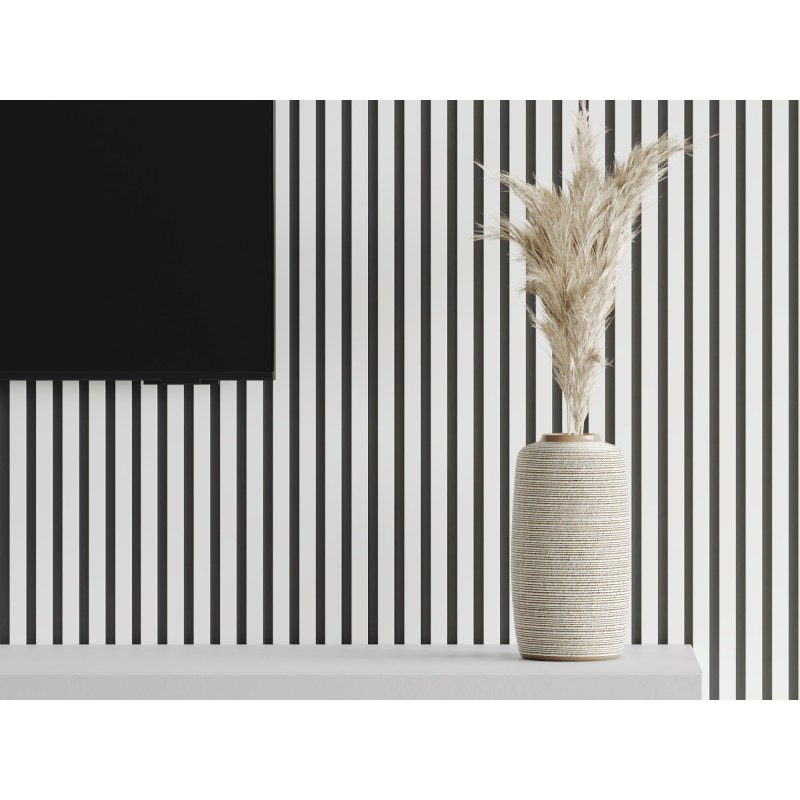 Mexen Lam-B vzorka stenových líšt 275 x 31,5 cm, HDF doska 4 mm, Biely Lesk - S100-054-S