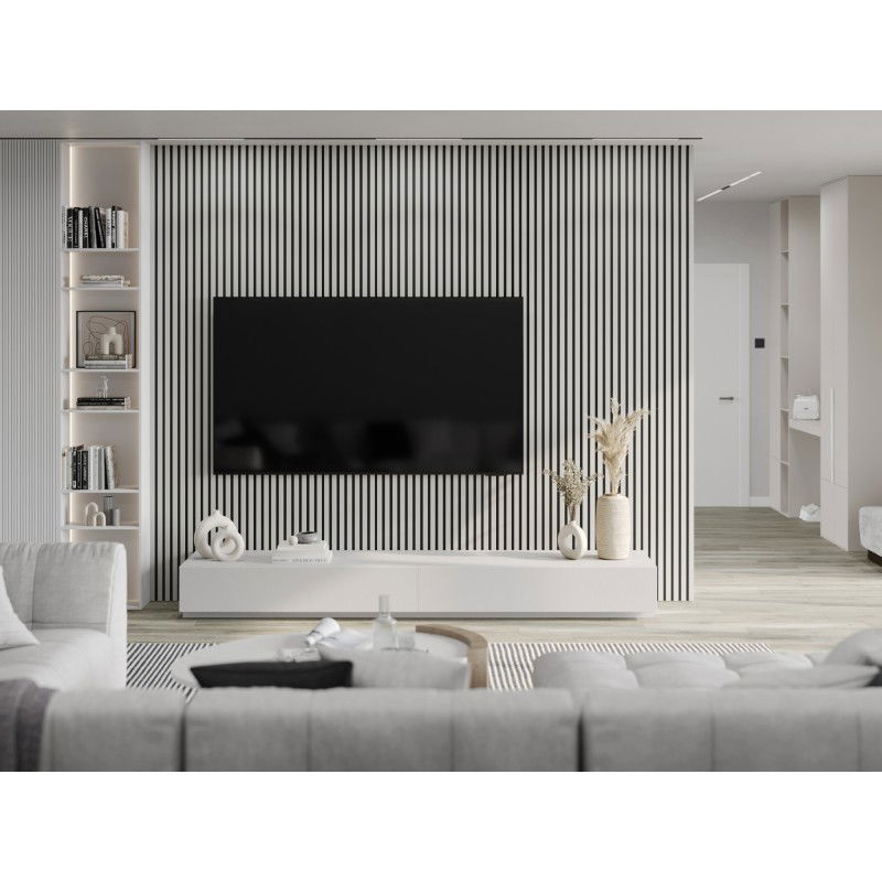 Mexen Lam-B vzorka stenových lamiel, HDF doska 4 mm, Biela Lesk - S100-054-S