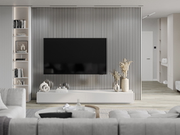 Mexen Lam-B vzorka nástenného panelu 275 x 31,5 cm, HDF doska 4 mm, Strieborná - S100-056-S