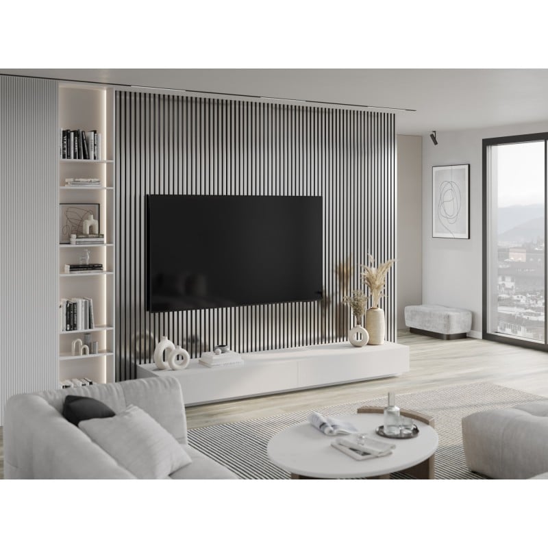 Mexen Lam-B vzorka nástenného panelu 275 x 31,5 cm, HDF doska 4 mm, Strieborná - S100-056-S