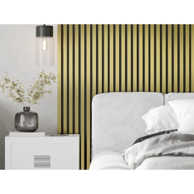 Mexen Lam-B vzorka nástenných lamiel 275 x 31,5 cm, doska HDF 4 mm, Zlatý - S100-057-S