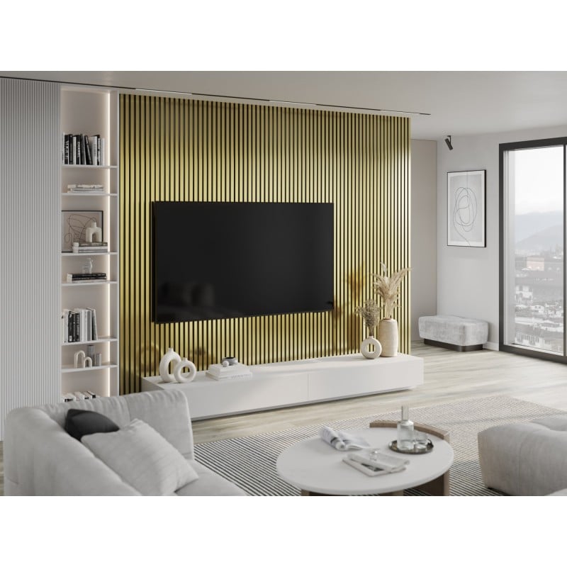 Mexen Lam-B vzorka nástenných lamiel 275 x 31,5 cm, doska HDF 4 mm, Zlatý - S100-057-S