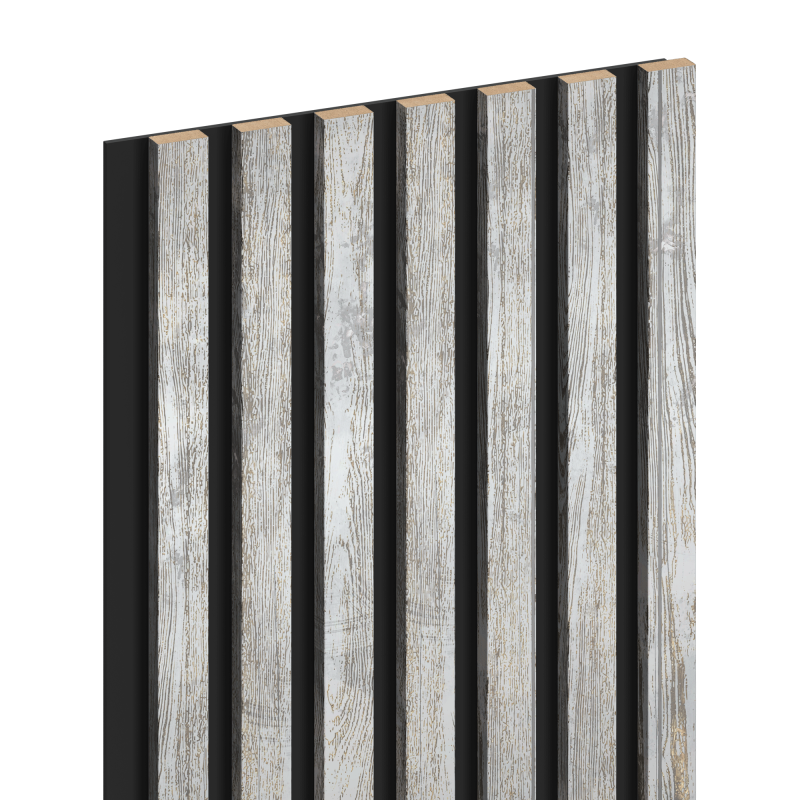 Mexen Lam-B vzorka stenových lamiel 275 x 31,5 cm, doska HDF 4 mm, Biely Dub - S100-064-S