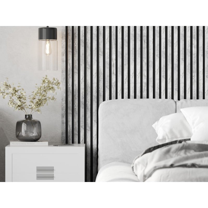 Mexen Lam-B vzorka stenových lamiel 275 x 31,5 cm, doska HDF 4 mm, Biely Dub - S100-064-S