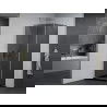 Mexen Pretoria sprchovací kút 80 x 80 cm, grafit, chróm + vanička Flat, čierna - 852-080-080-01-40-4070