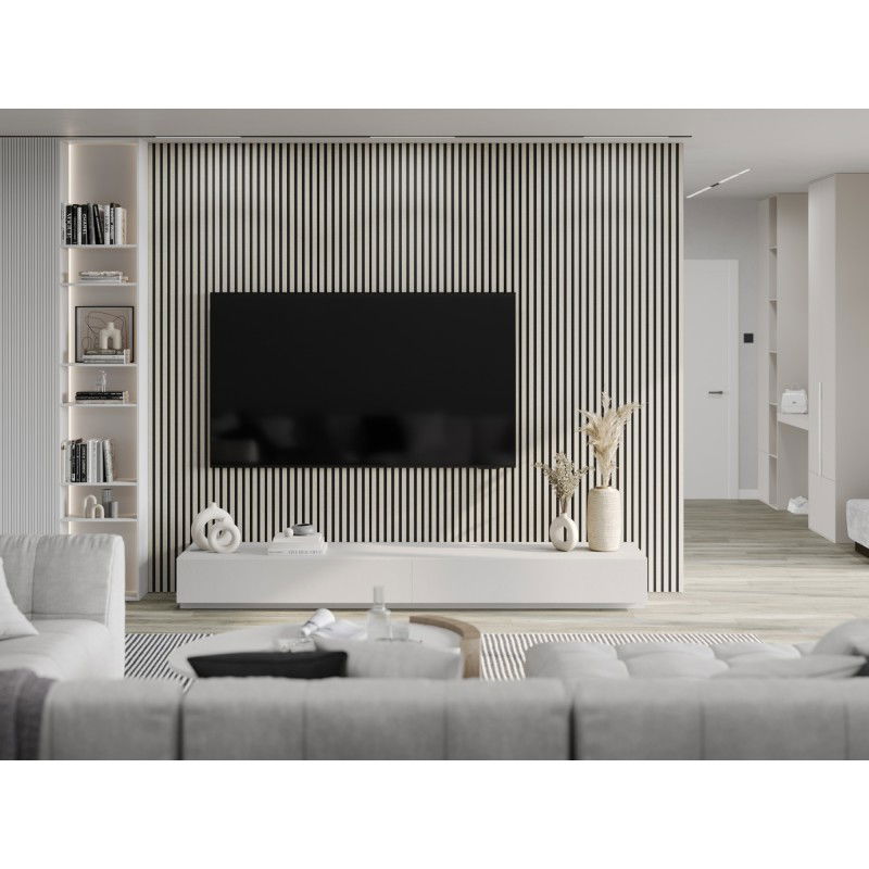 Mexen Lam-B vzorka stenových lamiel 275 x 31,5 cm, HDF doska 4 mm, Sivé ľanové - S100-068-S