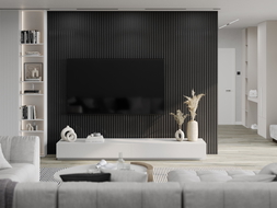 Mexen Lam-B vzorka stenových lamiel 275 x 31,5 cm, doska HDF 4 mm, Ľan Čierny - S100-069-S