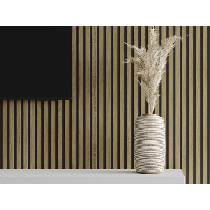 Mexen Lam-B vzorka nástennej lamely 275 x 31,5 cm, doska HDF 4 mm, Klasický Dub - S100-072-S