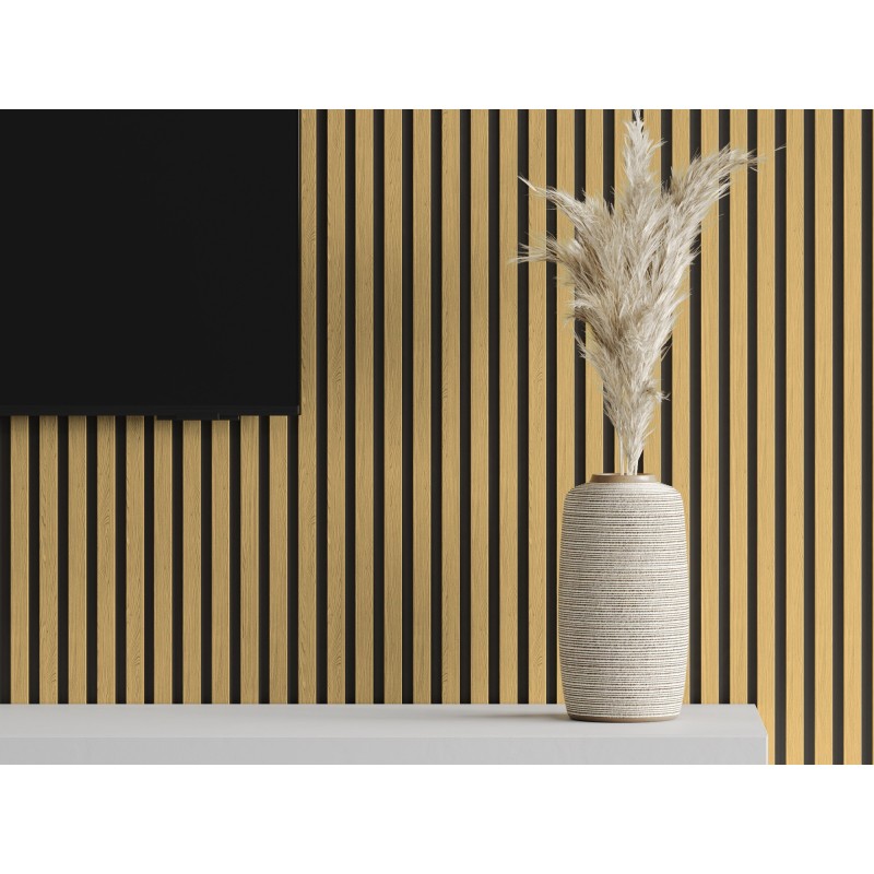 Mexen Lam-B vzorka stenových lamiel 275 x 31,5 cm, HDF doska 4 mm, Dub Amber - S100-073-S