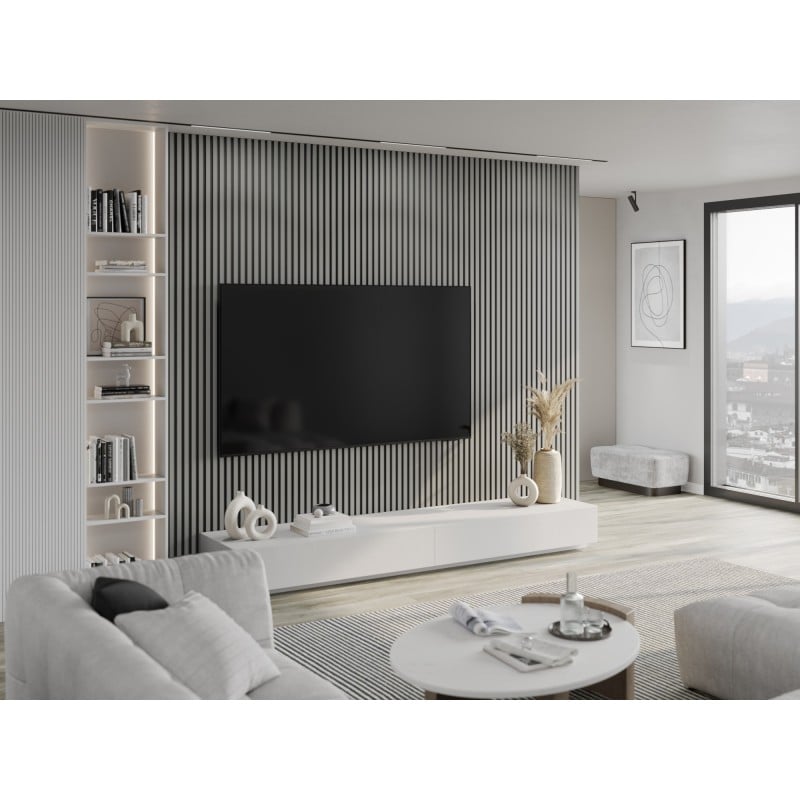 Mexen Lam-F vzorka akustických stenových lamiel 275 x 31,5 cm, filc 6 mm, Sivá Matná - S105-052-S