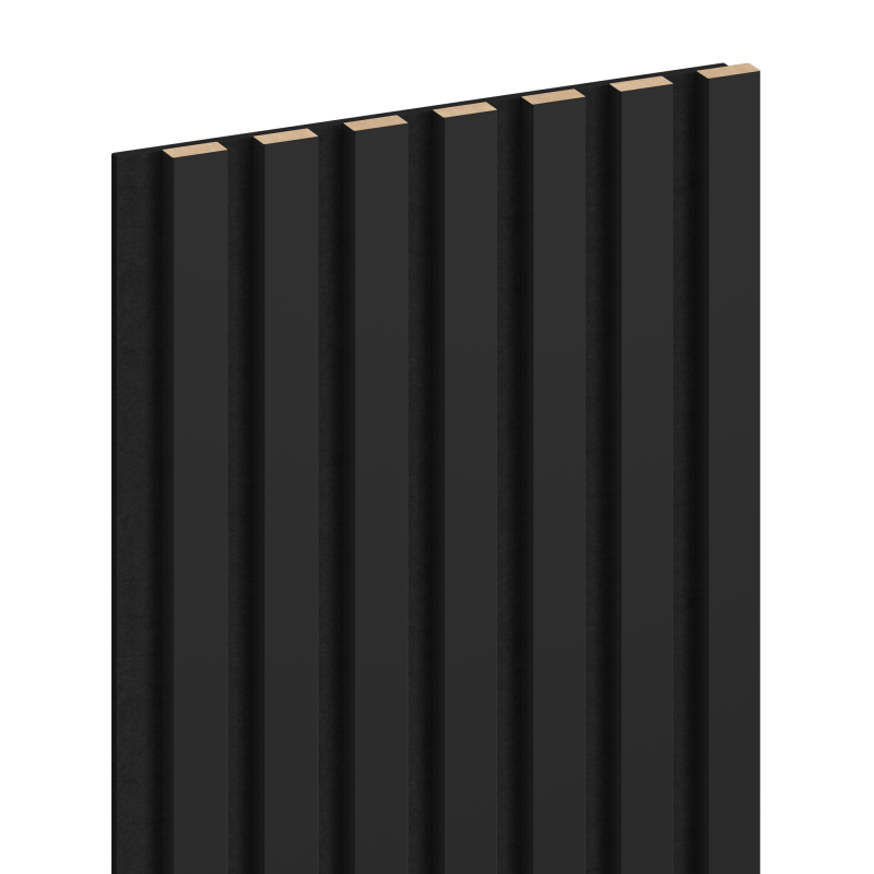 Mexen Lam-F vzorka akustických stenových lamiel 275 x 31,5 cm, plsť 6 mm, Čierny Mat - S105-053-S