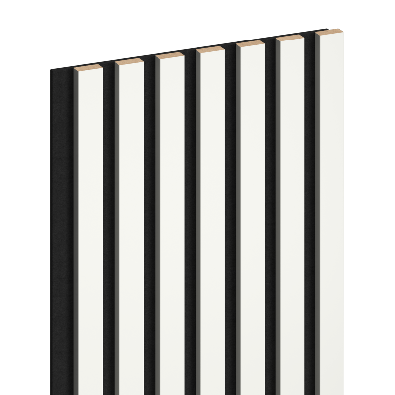 Mexen Lam-F vzorka akustických stenových lamiel, plsť 6 mm, Biely Lesk - S105-054-S