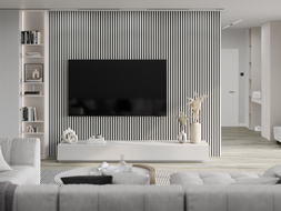 Mexen Lam-F vzorka akustických stenových lamiel, plsť 6 mm, Biely Lesk - S105-054-S