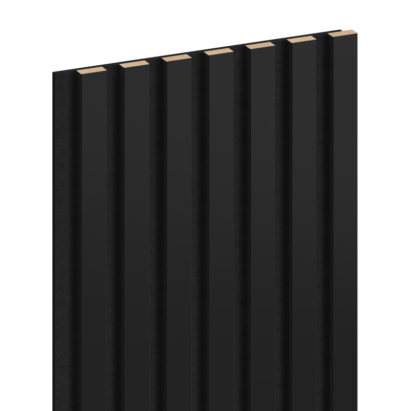 Mexen Lam-F vzorka akustických stenových lamiel 275 x 31,5 cm, plsť 6 mm, Čierny Lesk - S105-055-S
