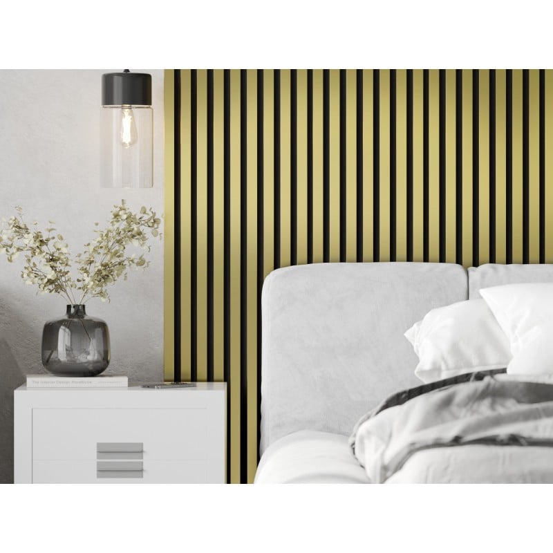 Mexen Lam-F vzorka akustických stenových lamiel 275 x 31,5 cm, plsť 6 mm, Zlatý - S105-057-S