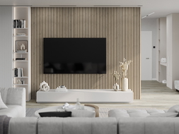 Mexen Lam-F vzorka akustických lamelových stien 275 x 31,5 cm, plstená 6 mm, Perlový dub - S105-058-S