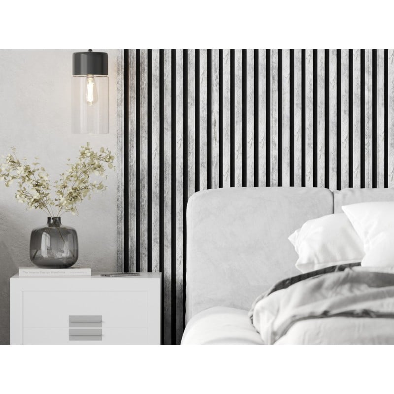 Mexen Lam-F vzorka akustických stenových lamiel 275 x 31,5 cm, plsť 6 mm, Bielený Dub - S105-064-S