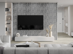 Mexen Lam-F vzorka akustických stenových lamiel 275 x 31,5 cm, plsť 6 mm, Bielený Dub - S105-064-S