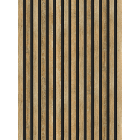 Mexen Lam-F vzorka akustických stenových lamiel 275 x 31,5 cm, plstený podklad 6 mm, Medový Dub - S105-066-S