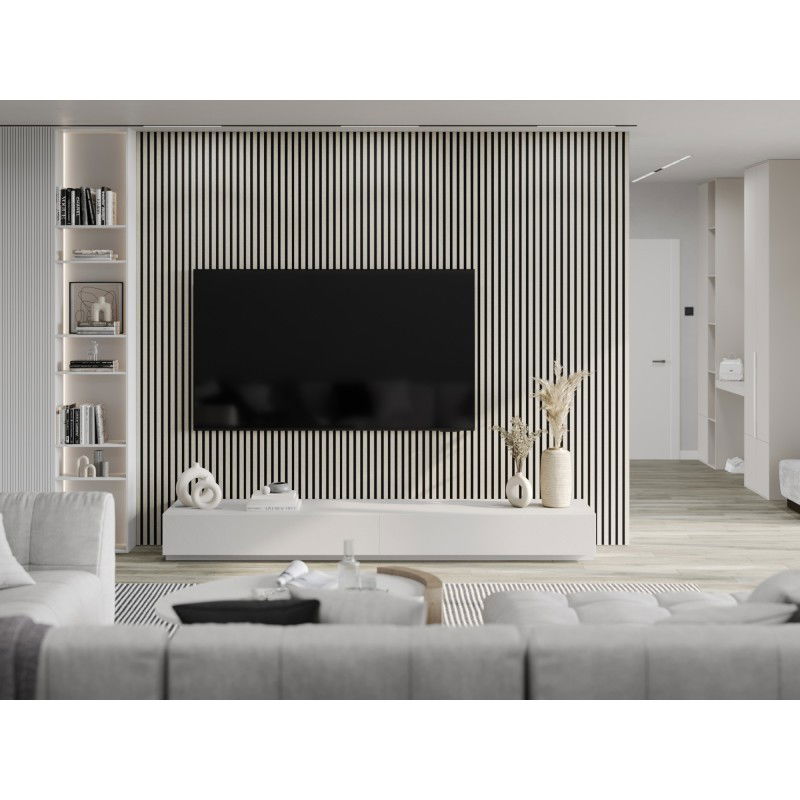 Mexen Lam-F vzorka akustických stienných lamiel, plsť 6 mm, šedé plátno - S105-068-S