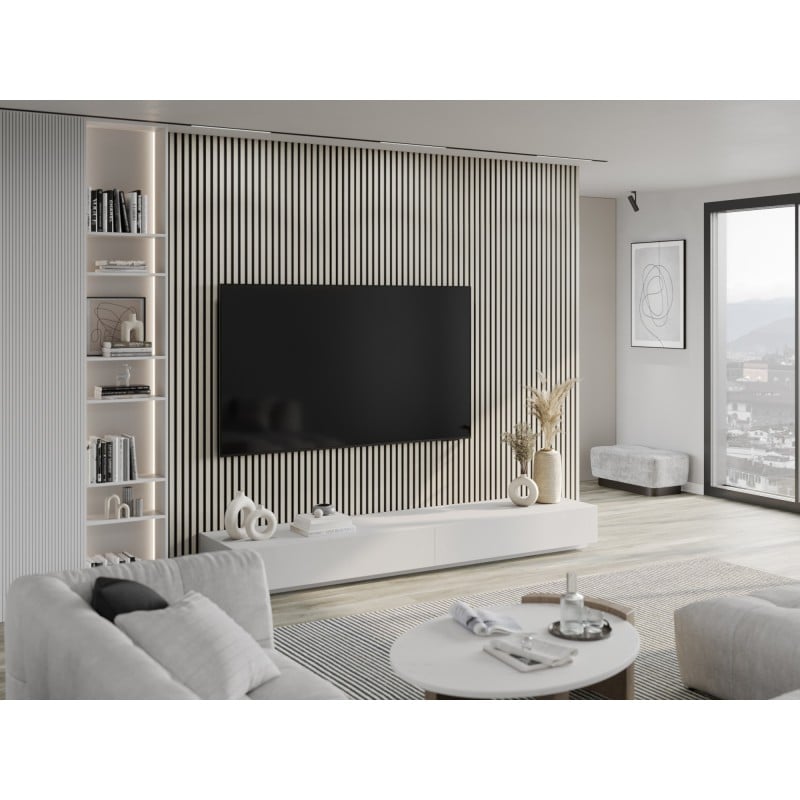 Mexen Lam-F vzorka akustických stenových lamiel 275 x 31,5 cm, plsť 6 mm, ľan sivý - S105-068-S