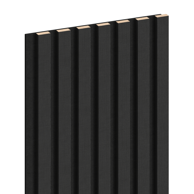 Mexen Lam-F vzorka akustických stenových lamiel 275 x 31,5 cm, plsť 6 mm, čierny ľan - S105-069-S