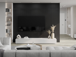 Mexen Lam-F vzorka akustických nástenných lamiel, plsť 6 mm, čierny ľan - S105-069-S