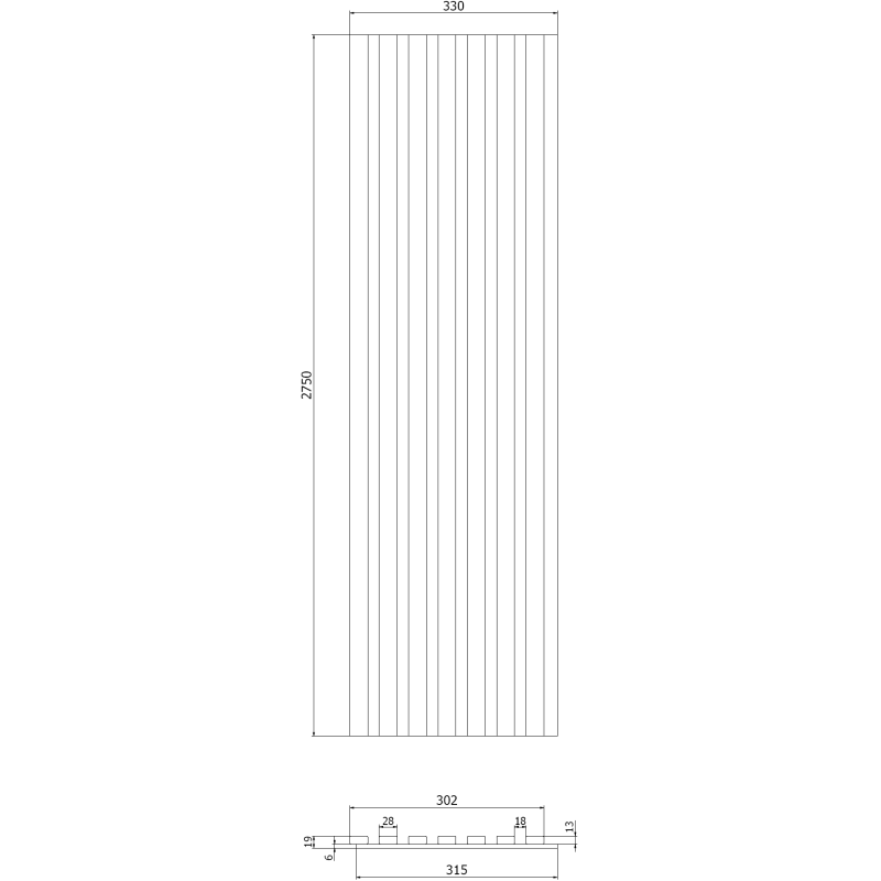 Mexen Lam-F vzorka akustických stenových lamiel, plsť 6 mm, Klasický Dub - S105-072-S
