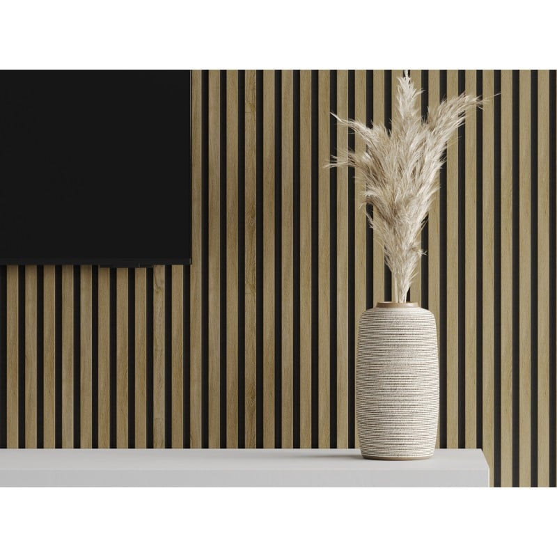 Mexen Lam-F vzorka akustických nástenných lamiel 275 x 31,5 cm, plsť 6 mm, Klasický Dub - S105-072-S