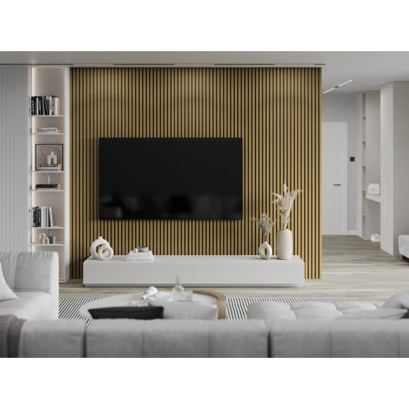 Mexen Lam-F vzorka akustických nástenných lamiel 275 x 31,5 cm, plsť 6 mm, Dub Amber - S105-073-S