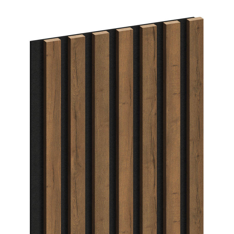 Mexen Lam-F vzorka stenových akustických lamiel, plsť 6 mm, Dub Mocca - S105-074-S