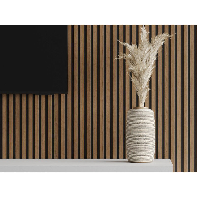 Mexen Lam-F vzorka stenových akustických lamiel, plsť 6 mm, Dub Mocca - S105-074-S