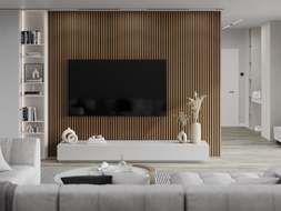 Mexen Lam-F vzorka akustických stenových lamiel 275 x 31,5 cm, plsť 6 mm, Dub Mocca - S105-074-S