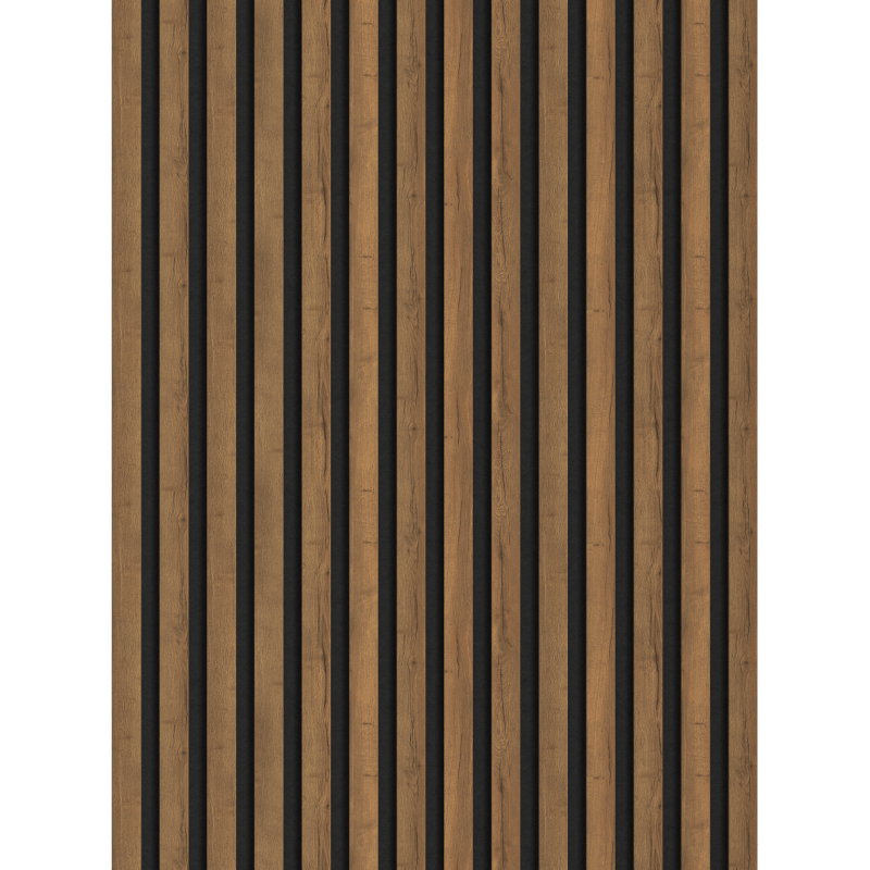 Mexen Lam-F vzorka akustických stenových lamiel 275 x 31,5 cm, plsť 6 mm, Dub Mocca - S105-074-S