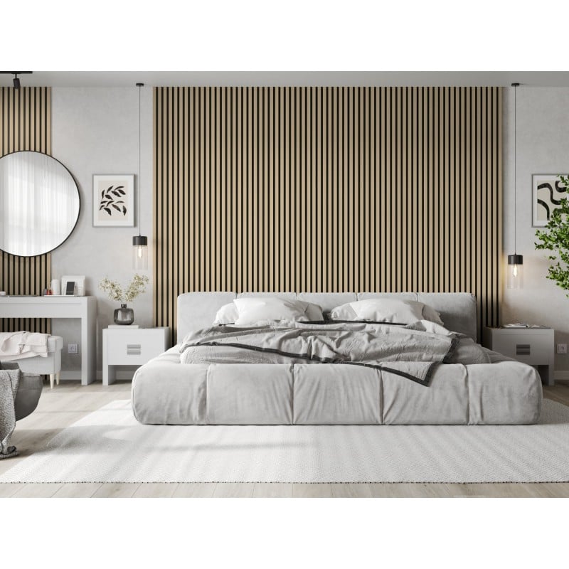 Mexen Lam-F vzorka stenových akustických lamiel 275 x 30 cm, plsť 8 mm, technická dyha, Pieskový Dub - S105-001-S