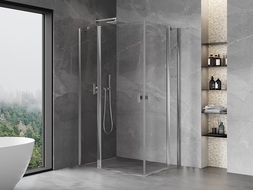 Mexen Mist Duo sprchovací kút otvárací 95 x 70 cm, transparentný, chróm - 8A4-095-070-01-00