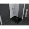 Mexen Pretoria sprchová kabína otváracia 90 x 100 cm, grafit, chróm + vanička Flat, čierna - 852-090-100-01-40-4070