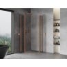 Mexen Mist Duo sprchová kabína s otváracími dverami 70 x 70 cm, transparentná, brúsená meď - 8A4-070-070-65-00