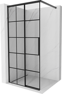 Mexen Rox sprchová stena Walk-in ľavá 70 x 200 cm, čierna mriežka 8 mm, čierna - 8C2-070-003-70-77-L