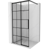 Mexen Rox sprchová stena Walk-in ľavá 75 x 200 cm, čierna mriežka 8 mm, čierna - 8C2-075-003-70-77-L