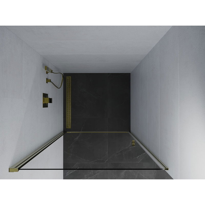 Mexen Pretoria sprchové dvere otočné 100 cm, transparentné, zlaté - 852-100-000-50-00