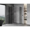 Mexen Mist Duo sprchová kabína otočná 115 x 75 cm, transparentná, čierna - 8A4-115-075-70-00